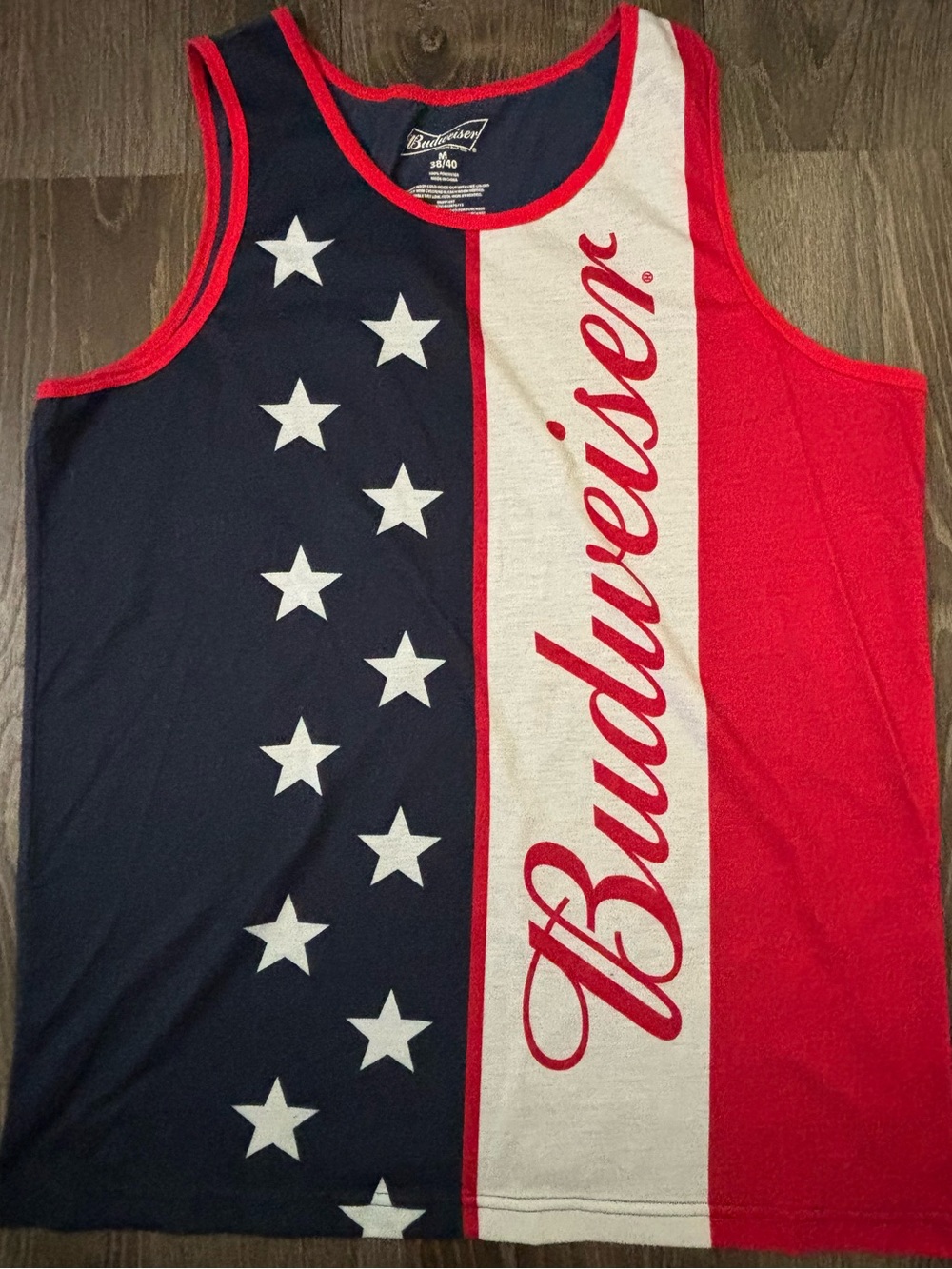 Budweiser Red, White & Navy Star Panel Tank
